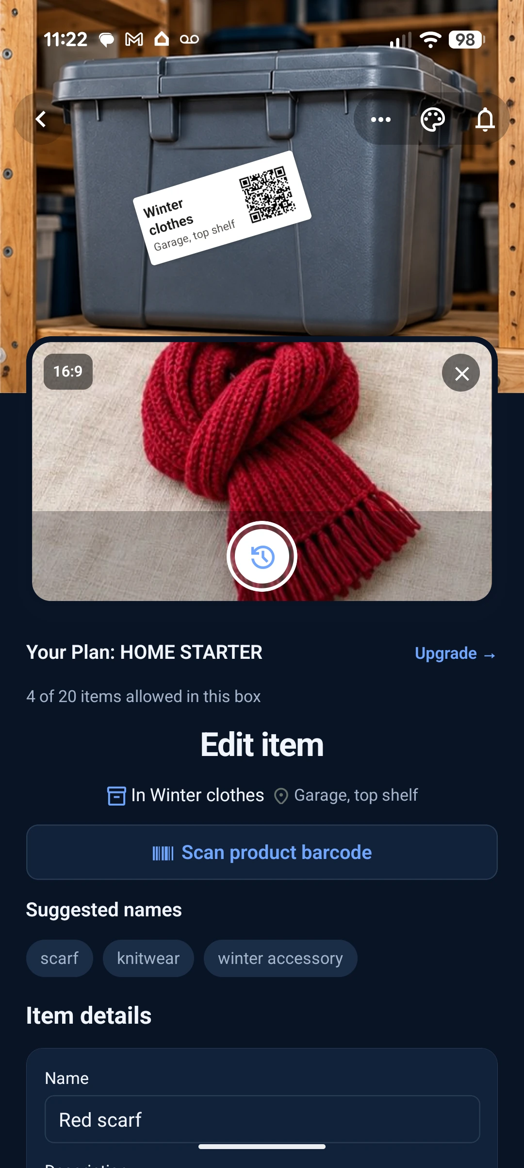 Edit an item